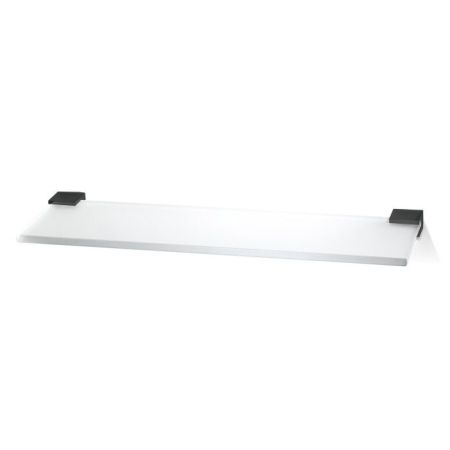 Decor Walther Corner GLA60 Полочка стеклянная 60x12см, цвет: черный матовый, артикул 0561060