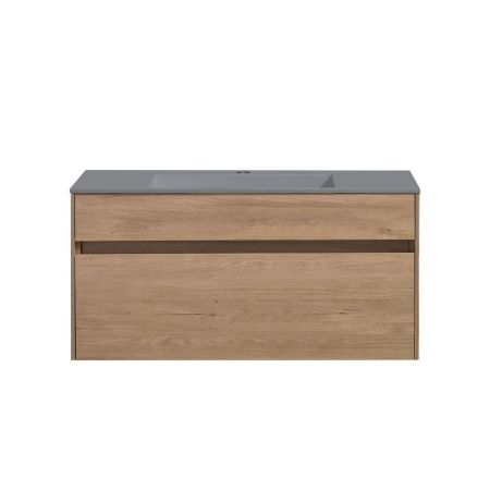 База под раковину Chiara 1000 подвесная, 1 выкатной ящик soft-close, N.Oak, артикул VMC-2C100NO