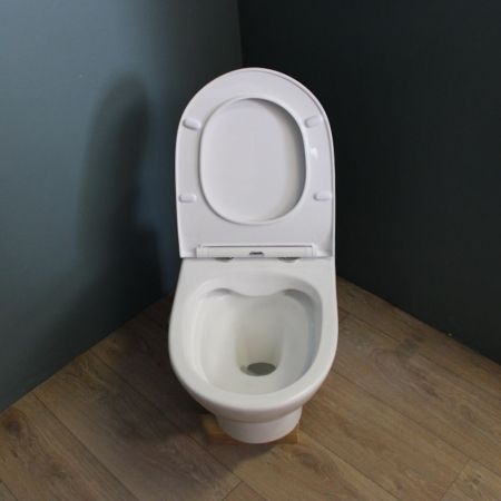 Унитаз подвесной Maretti Ritta безободковый с микролифтом, RI10PBM53-844, белый, артикул RI10PBM53-844