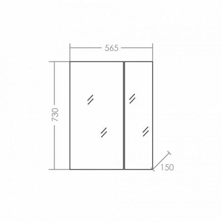 Зеркальный шкаф "Стандарт 60"