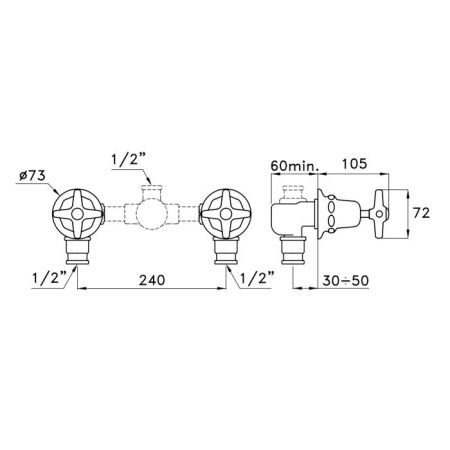 Stella Italica Внешняя часть встраиваемого смесителя для душа 3292, цвет: хром, артикул IT 01300 CR00