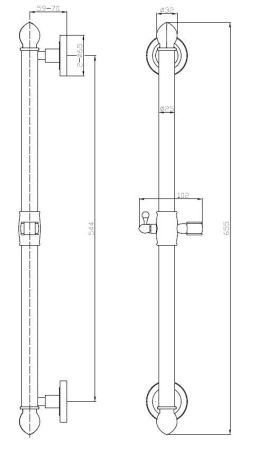 Душевая cтойка, цвет бронза, артикул: SRB700, ESKO, артикул SRB700