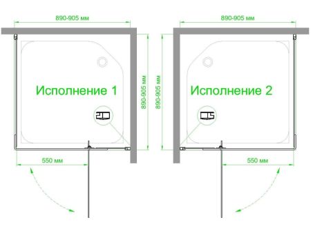 Душевой угол Royal Bath  RB  HPV-C 90х90х213 (матовое), артикул RB90HPV-C