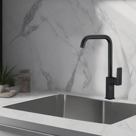 Смеситель для кухни WesnaArt NARCIS NAR06-150BL-25432, черный, артикул NAR06-150BL-25432