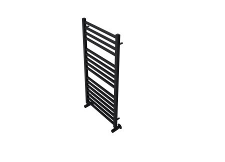 Полотенцесушитель водяной Aquatek (Акватек) Альтаир П16 500х1100 мм, черный муар, подключение нижнее/диагональное, сверхпрочная пищевая нержавеющая сталь AISI 304L, гарантия 10 лет, артикул AQ KK1611BL