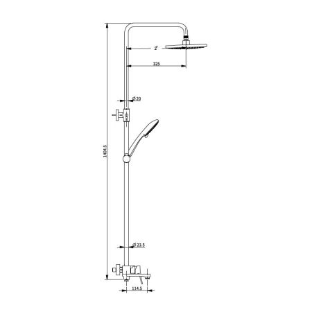 Душевая система Savol SK-H3401, хром, артикул SK-H3401