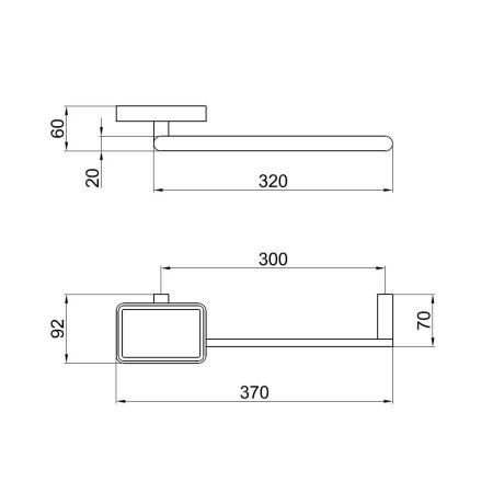 Полотенцедержатель с мыльницей Webert Living LV501601345, никель, артикул LV501601345