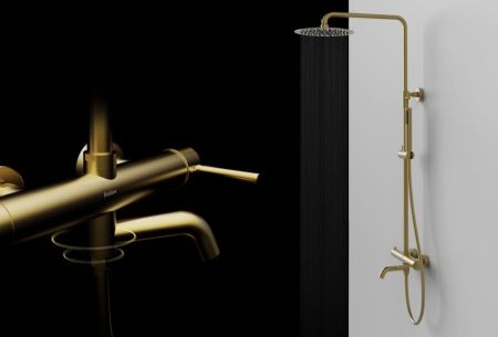 Душевая система Raiber RPG-006, золото, артикул RPG-006