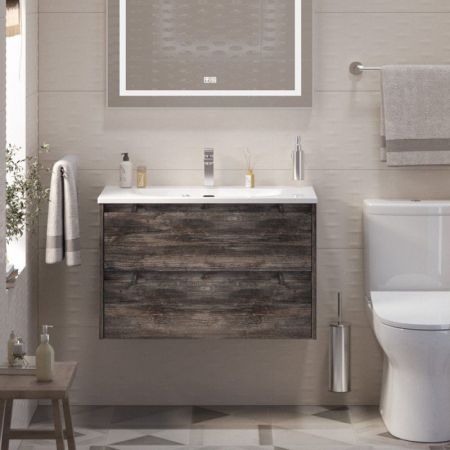 KRAFT 39 База под раковину подвесная с двумя выкатными ящиками, Bianco Opaco, 800х390x500, KRAFT 39-800/390-2C-SO-BO, артикул KRAFT 39-800/390-2C-SO-BO