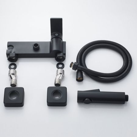 Гигиенический душ со смесителем Rose R1805H-1, черный