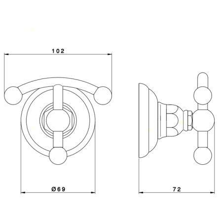 Nicolazzi Accessori Крючок, цвет: бронза, артикул 1481BZ
