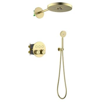 Душевая система встроенная с термостатом Timo Saona золото матовое (SX-2308/17SM)