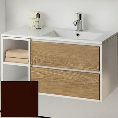 Тумба с раковиной SanVit Мэри-4 90 R kmery904 в цвете Ral подвесная Шоколад, артикул kmery904