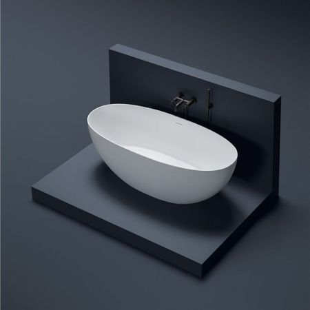 Gruppo Treesse Vera Ванна отдельностоящая овальная 150х72х55см из искусственного камня, цвет белый матовый, артикул V065BO