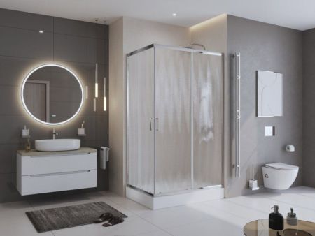 Душевой уголок BELBAGNO UNO-195-AH-2, артикул UNO-195-AH-2-120/100-CH-CR