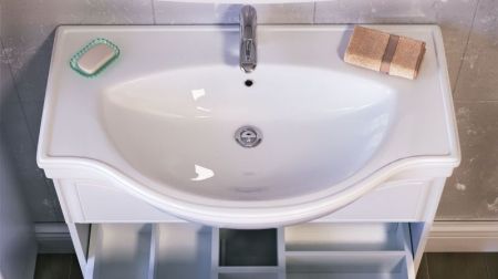 Тумба под раковину Raval Classic 80 Белая, артикул Cla.01.80/N/W