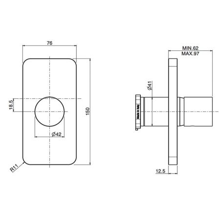 Fima Carlo Frattini Nomos Go Смеситель для душа, встраиваемый, цвет: хром, артикул F4169E1CR