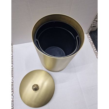 3SC BALLY Ведро Ø220х300 мм., с крышкой, ручка Zar, цвет Matt Satin Brass, артикул FSC65/02LX