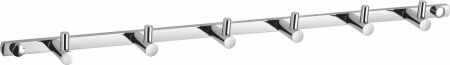 Вешалка с 6 крючками для ванной WONZON & WOGHAND, Хром (WW-9380-6), артикул WW-9380-6