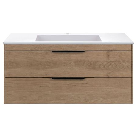 База под раковину Chiara 2D 1000 подвесная, 2 выкатных ящика soft-close, N.Oak, артикул VMC-2C2100NO