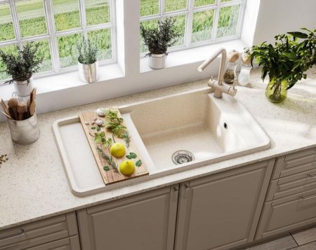 Кухонная мойка Акватон Беллис 97 1A725132BS290 Шампань, артикул 1A725132BS290