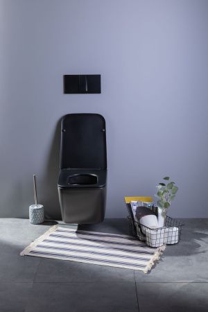 Унитаз подвесной Aquanet Rimless Tavr-W BL-103N-WHT black черный матовый