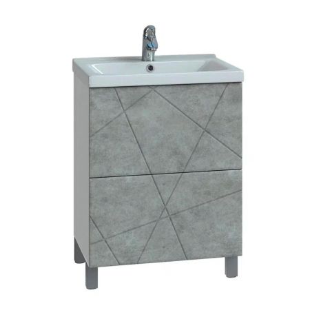 Тумба под раковину напольная VIGO Geometry 015 бетон, 60 см, артикул 015 бетон