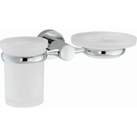 Стакан для зубных щеток с мыльницей WasserKRAFT Donau K-9426 Хром, артикул K-9426
