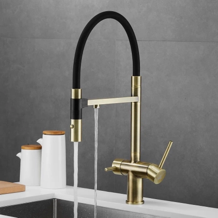 Смеситель для кухни Rose R958Q, бронза