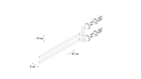 Полотенцедержатель  поворотный двойной Grampus Laguna GR-7802A, артикул GR-7802A