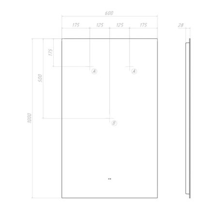 Зеркало VIGO Quadro Comfort 600, артикул 144