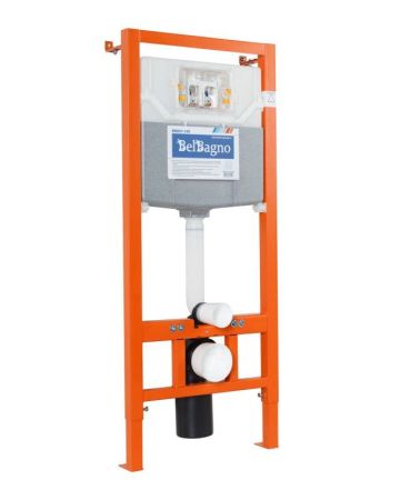 Инсталляция для подвесного унитаза BELBAGNO BB001-120, артикул BB001-120/BB007-PR-NERO.M