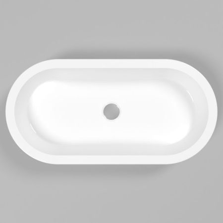 Умывальник WHITECROSS Malachite D 70x35 (белый глянец) иск. камень, артикул 0724.070035.100