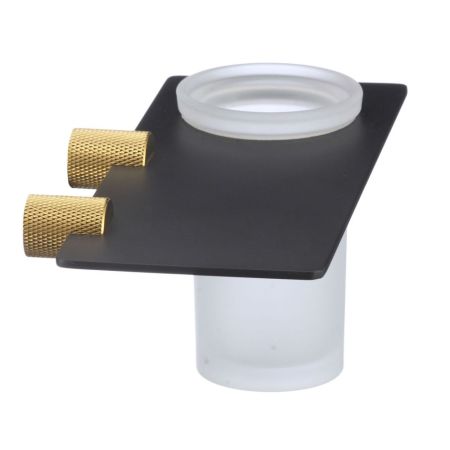 Стакан для ванной комнаты Savol S-002158HB, черный/золото, артикул S-002158HB