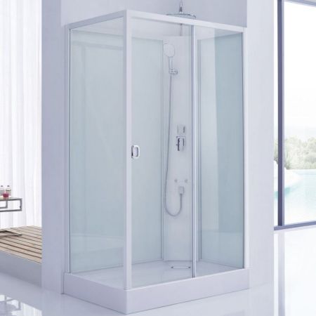 Душевая кабина SSWW W0916 R 120x80 профиль Белый матовый задние стенки прозрачные