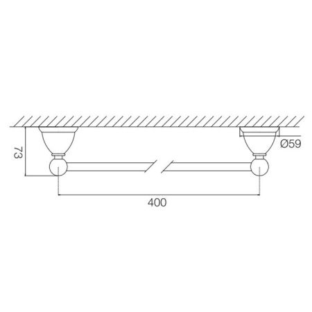 FIMA|Carlo Frattini Style Полотенцедержатель 400 мм., цвет хром