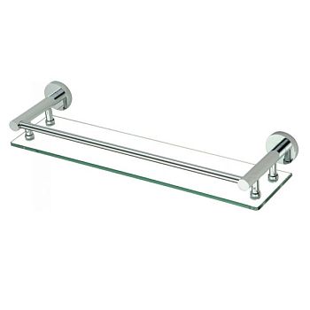 Полка стеклянная Savol S-508791, хром