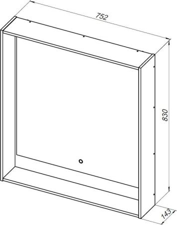 Зеркало Aquanet Милан 80 белый глянец