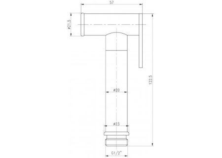 Набор смесителя с гигиеническим душем Aquanet Static 1.03 (с внутренней частью), артикул 00257146