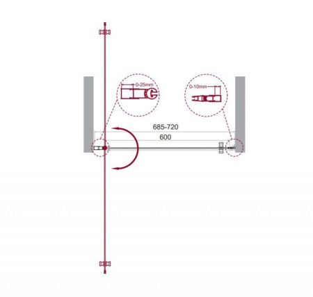 Душевая дверь BelBagno ETNA-B-1-60-C-Cr Душевая дверь BelBagno ETNA-B-1-60-C-Cr