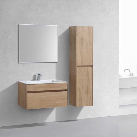 База под раковину Chiara 800 подвесная, 1 выкатной ящик soft-close, N.Oak, артикул VMC-2C800NO