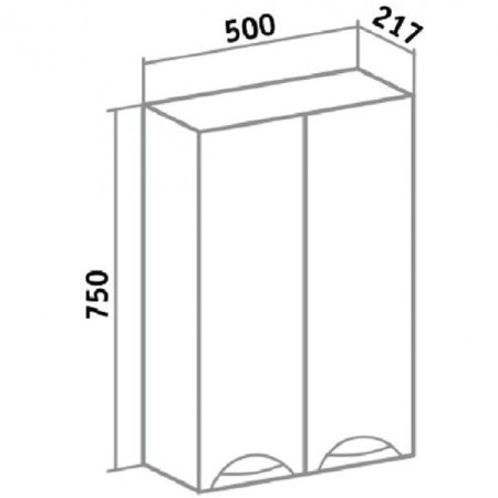 Подвесной шкаф Runo Барселона 50 4620750026813 Белый