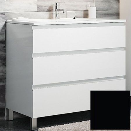 Тумба с раковиной SanVit Авеню-3 120 kavenu3120 в цвете Ral Черный глянец, артикул kavenu3120