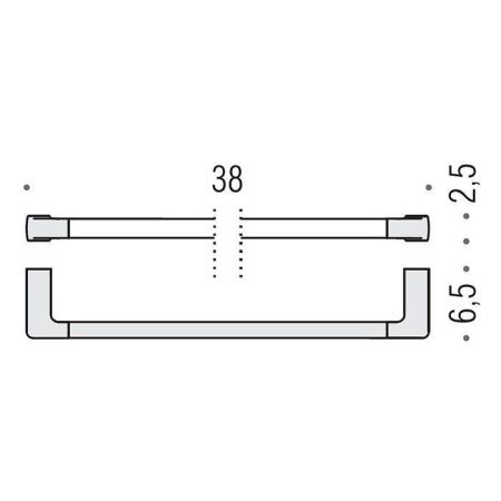 Colombo Lulu Полотенцедержатель 38 см, цвет: хром, артикул B6209.CR