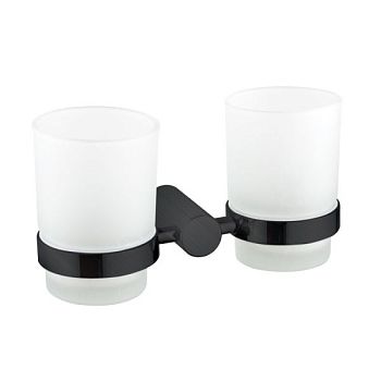 Стакан для ванной комнаты двойной Haiba HB8408-7, черный