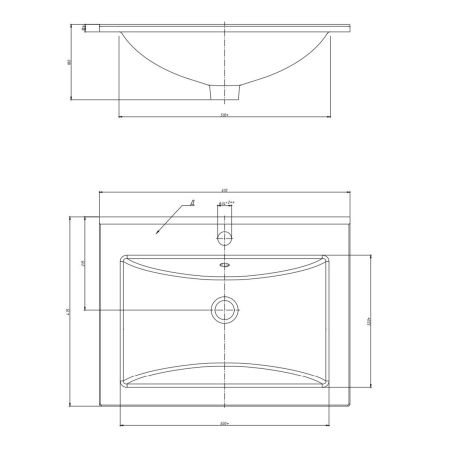 Раковина Керамин Бергамо Нова 60, артикул CDB00018580