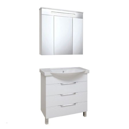 Тумба под раковину Runo Верона 75 4620750025878 Белая