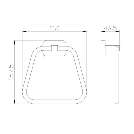 Кольцо для полотенец WONZON & WOGHAND GRAFFITY, Брашированное золото (WW-9313-BG), артикул WW-9313-BG