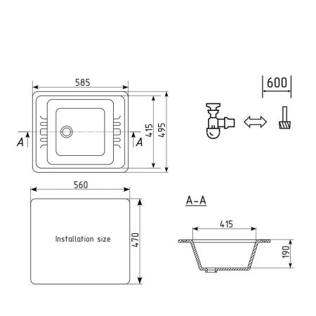 Кухонная мойка Ulgran U-204-307, терракот, артикул U-204-307