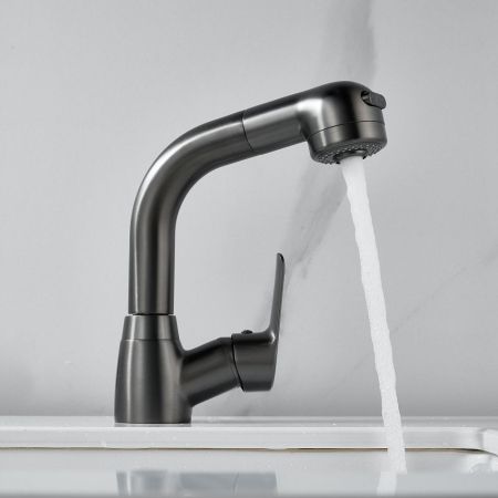 Смеситель для раковины многофункциональный Raffine F291T, оружейная сталь, артикул F291T